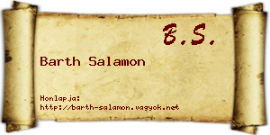 Barth Salamon névjegykártya